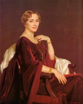 威廉 麥格雷戈 帕尅斯頓 Portrait Of Mrs Charles Frederic Toppan